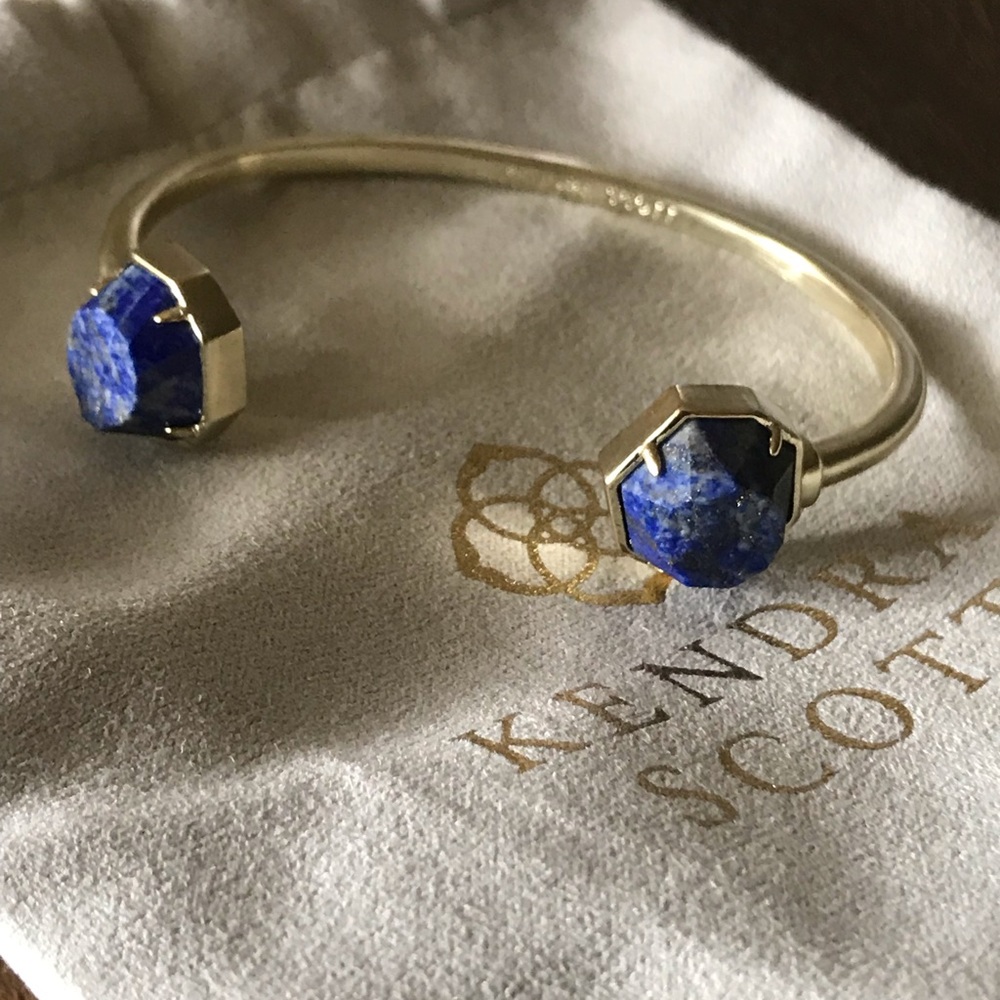 Kendra Scott Bracelet Cuff in Gold/Lapiz Lazuli